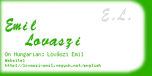 emil lovaszi business card